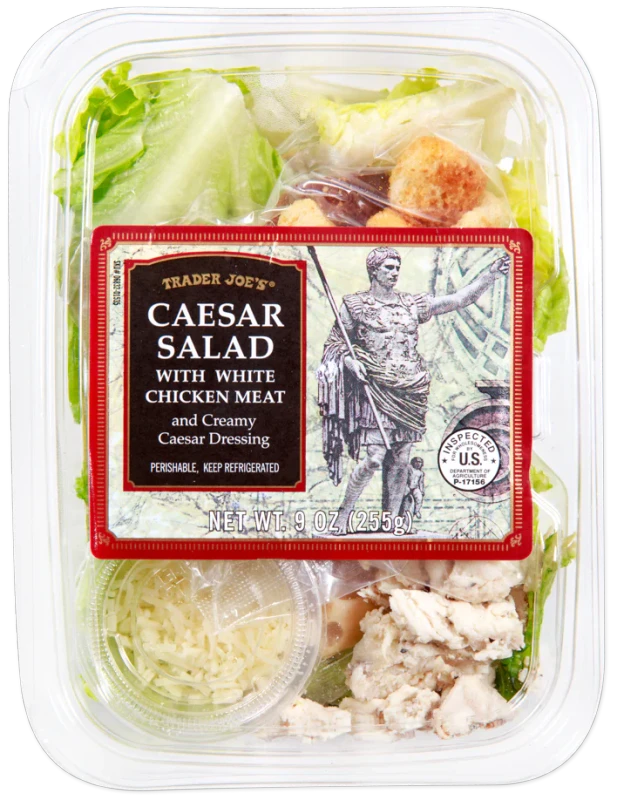 Classic Caesar Salad with White Chicken Meat