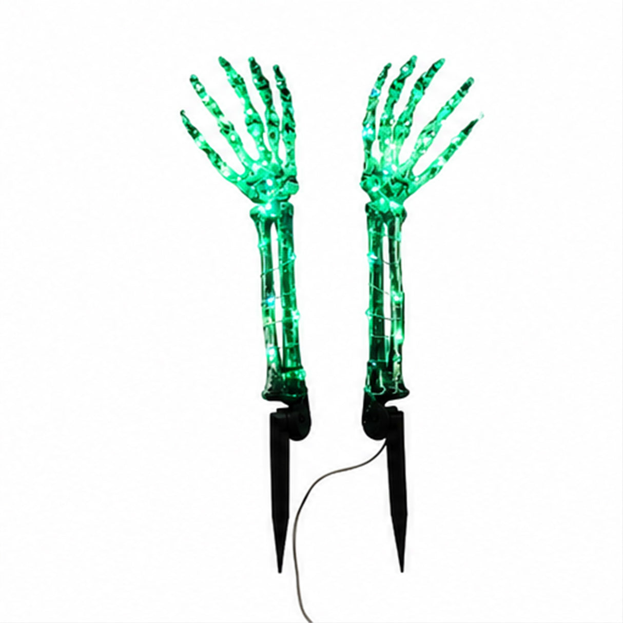 Green Light Ghost Hands Halloween Decor 1 Pair Set