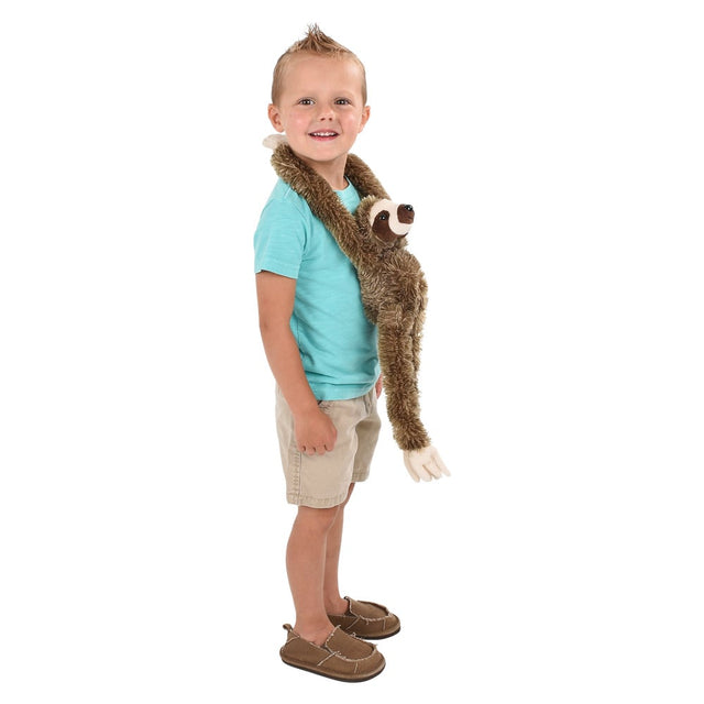 Hanging Sloth Plush Brown 18"
