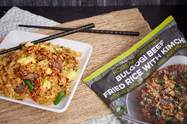 Bulgogi Beef Fried Rice with Kimchi Korean Style Meal 16 Oz