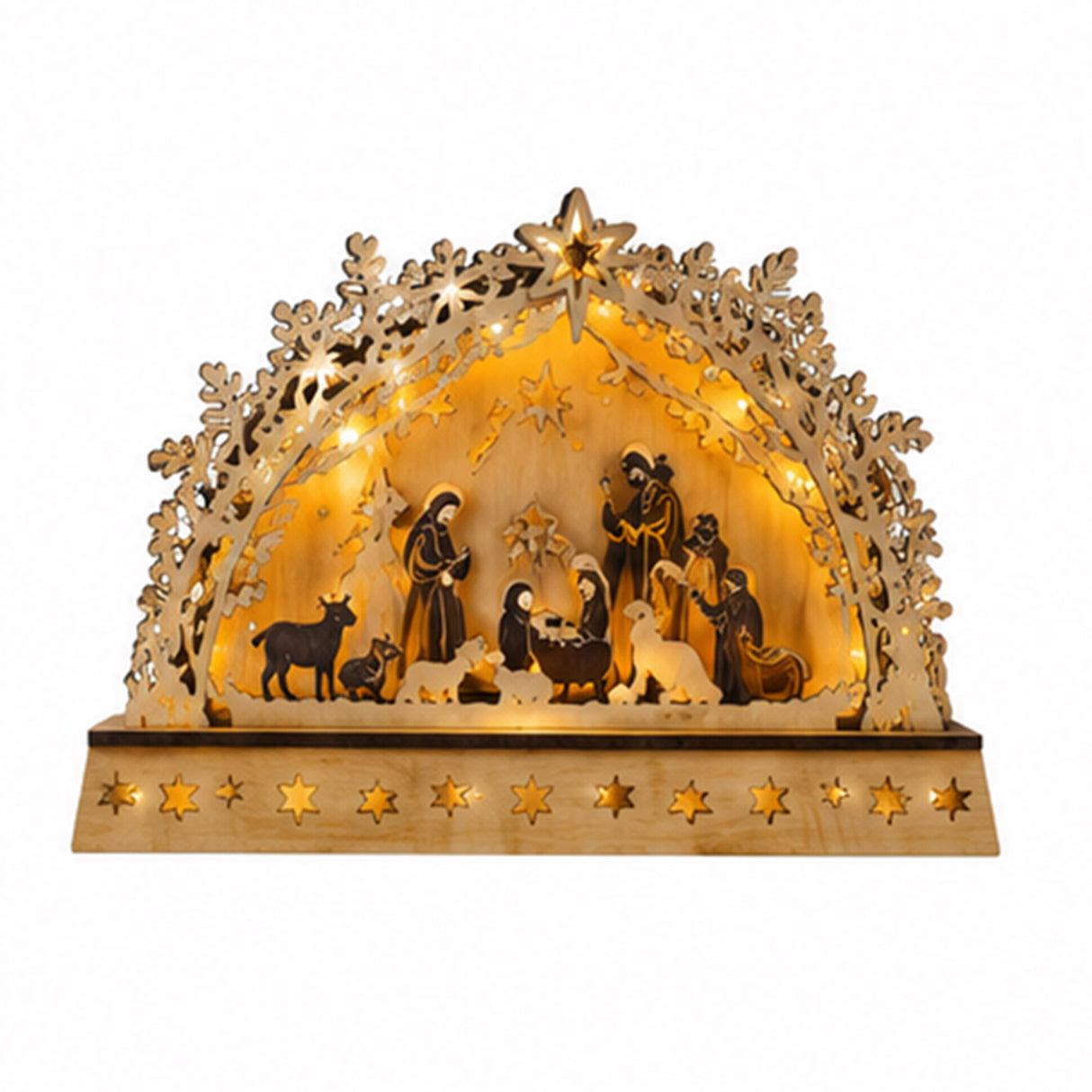LED Christmas Decor MDF Holiday Lighted Table Display