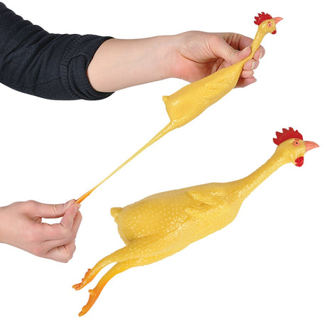Stretch Chicken Rubber Toy (1 DZ)