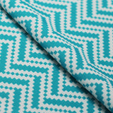 Zig Zag Racer Polyester Spandex Fabric - Multiple Colors, Chevron Zig Zag, 58/60" Width (1 Yard)