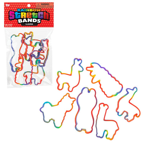 Llama Rainbow Silicone Stretch Bands (1 CNS)