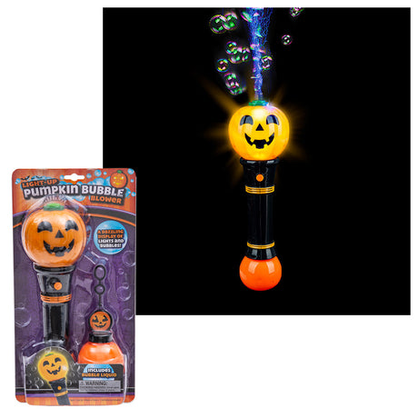 Jack O Lantern Light-Up Bubble Blower