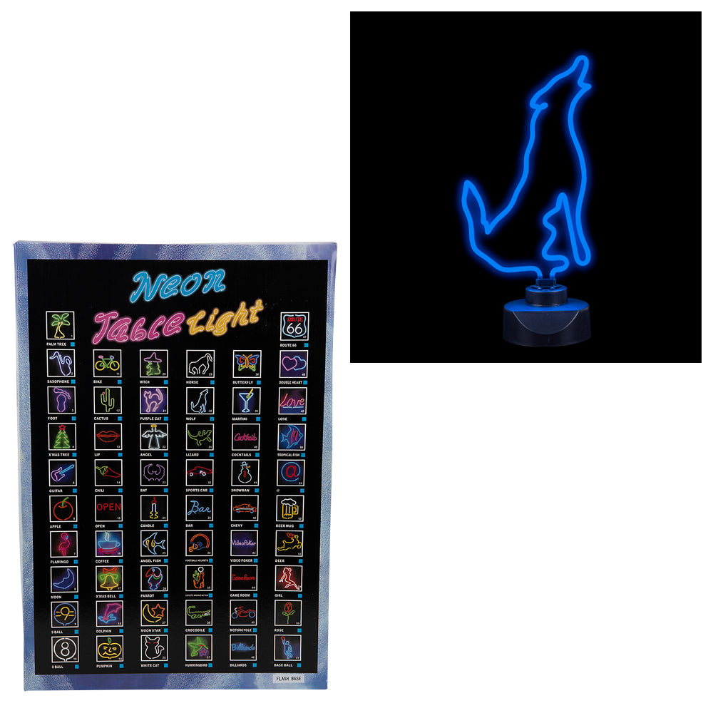 Wolf Neon Lamp 18"