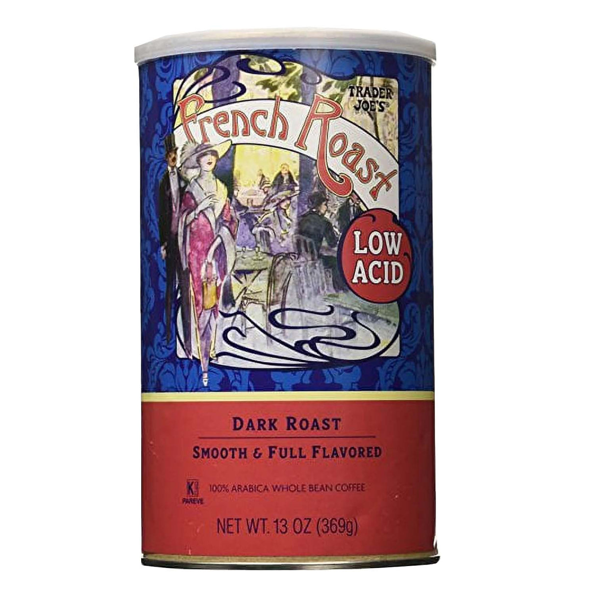 Trader Joe's Low Acid French Roast Whole Bean Dark Roast Coffee 13 oz