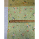 Organza With Flowers Polyester Organza Fabric - Lime Green, Orange Floral, 58/59" Width (1 Yard)