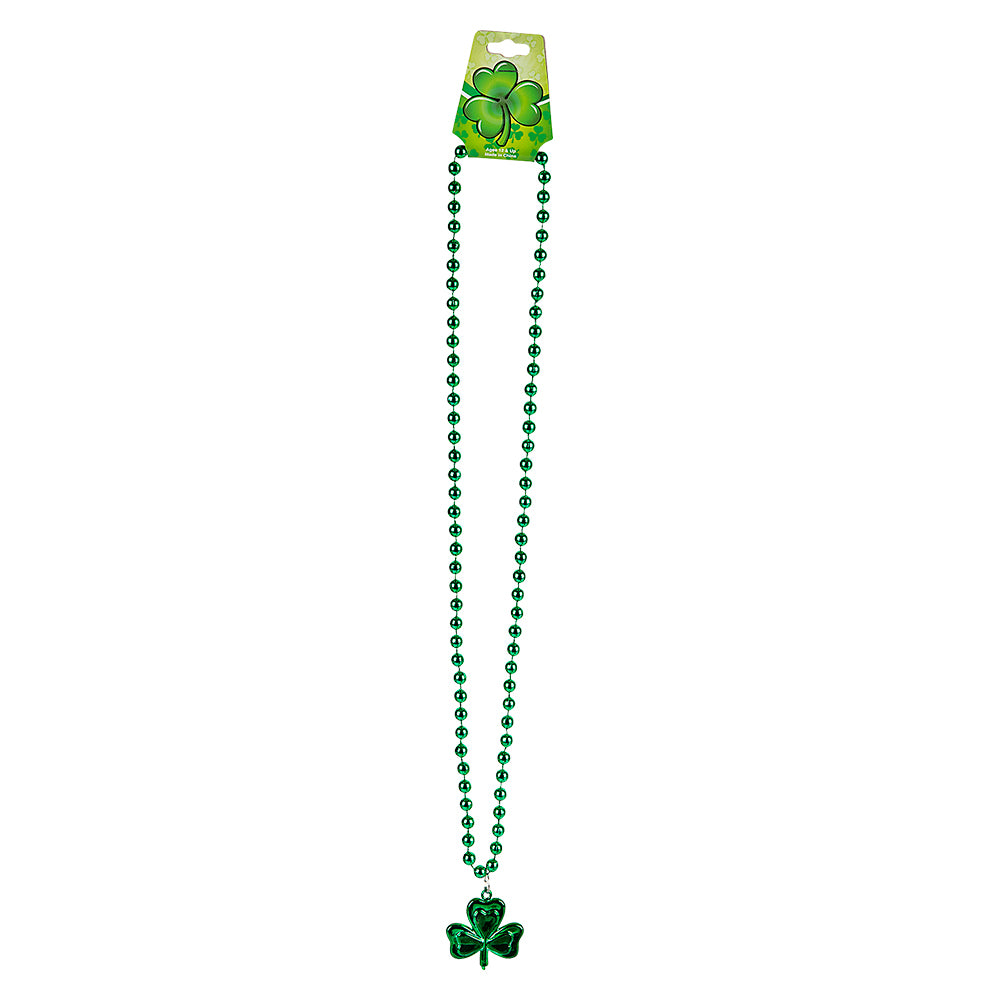 Shamrock Beaded Necklaces (1 DZ)