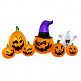 8FT Witch Hat Pumpkin Halloween Yard Decoration Set