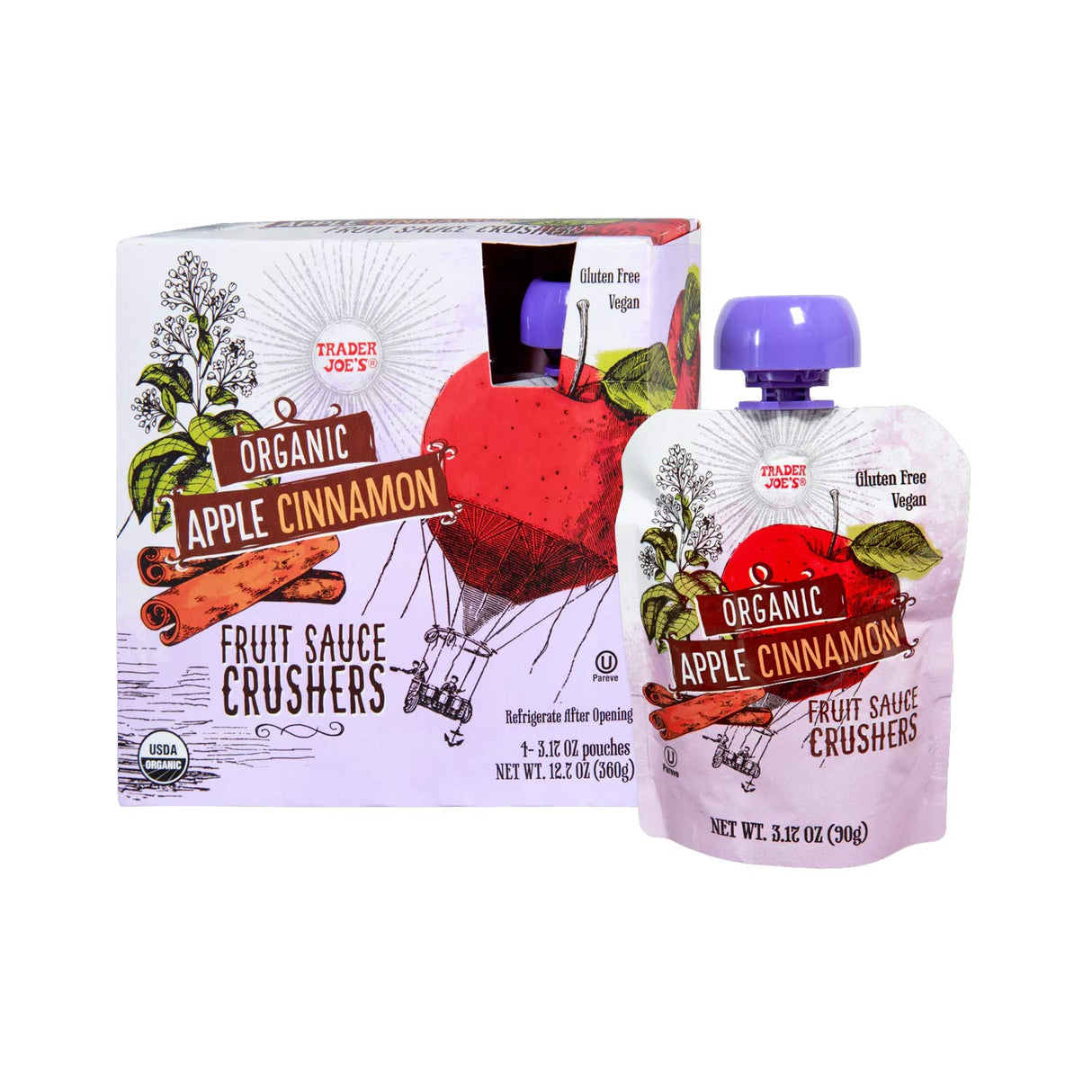 Organic Apple Cinnamon Fruit Sauce Crushers 12.7 oz