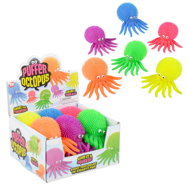 Puffer Octopus Squeeze Toy (1 DZ)