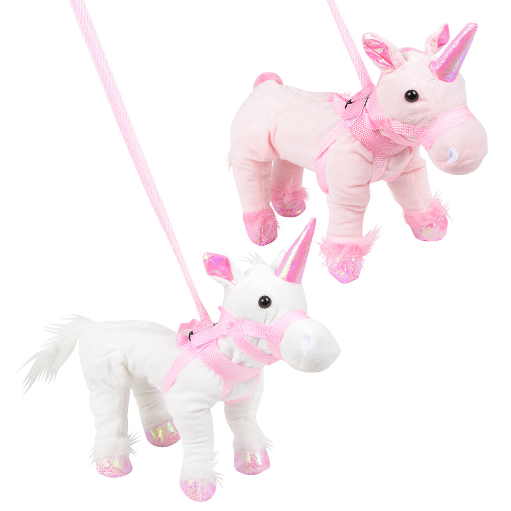 Plush Unicorn with 35" Leash (1 DZ)
