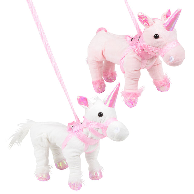 Plush Unicorn with 35" Leash (1 DZ)