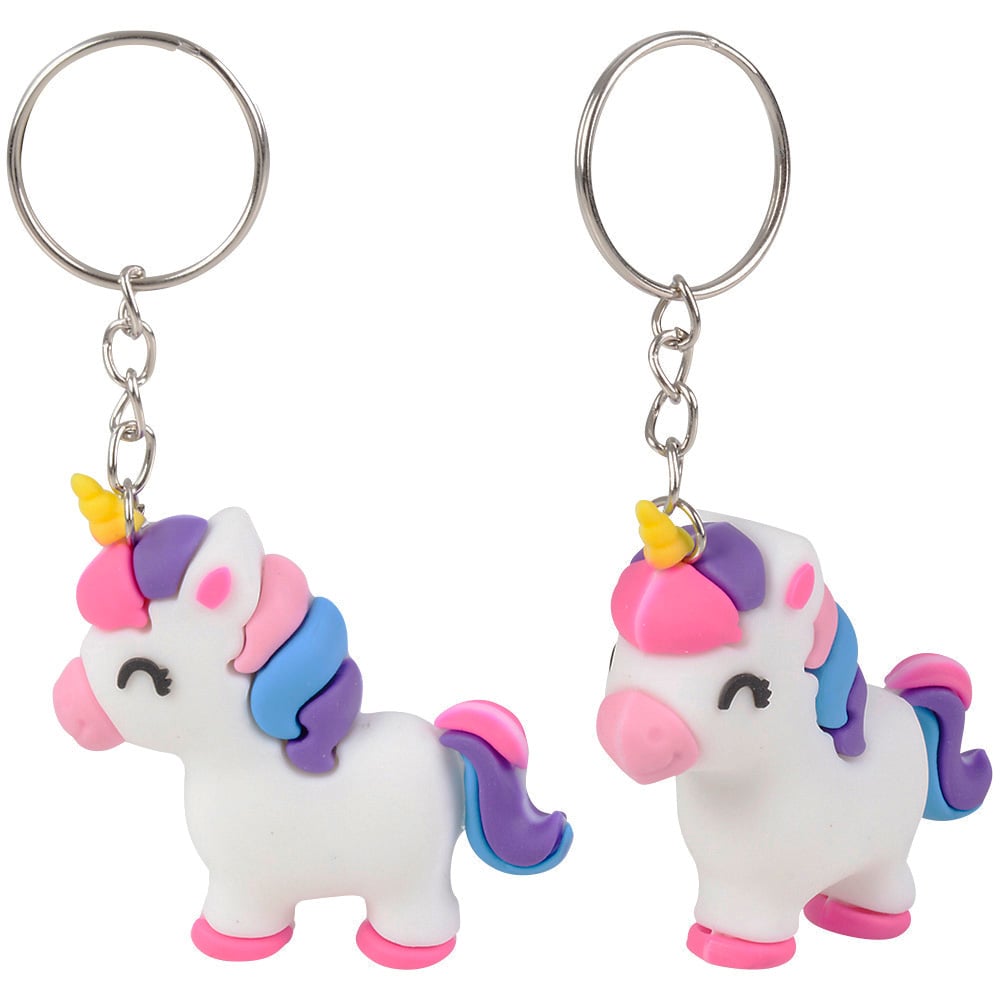 Unicorn Keychains 2.25" (24 Pc Poly Bag)