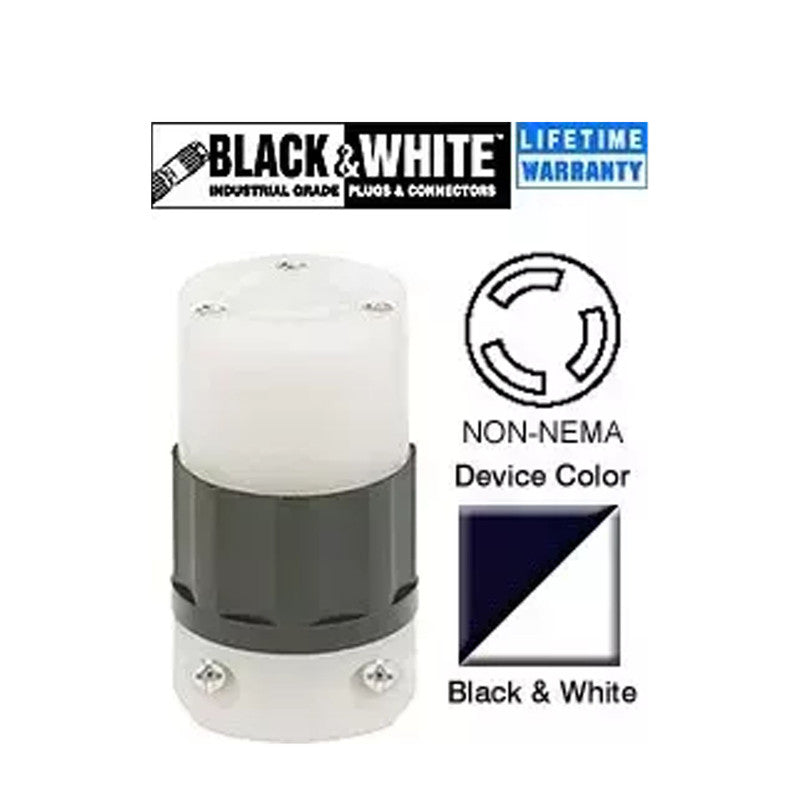 Non-NEMA Connector Industrial Black White