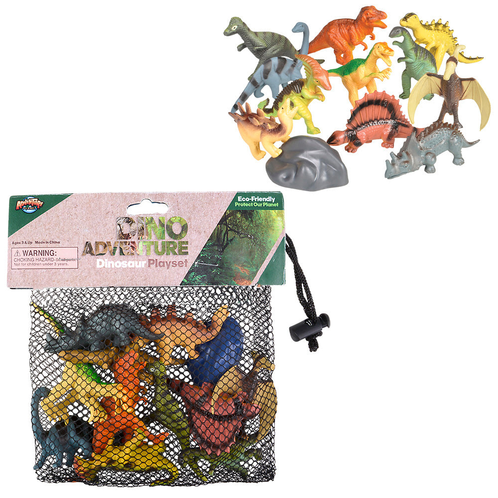 Dinosaur Mesh Bag Play Set (12 Pc)