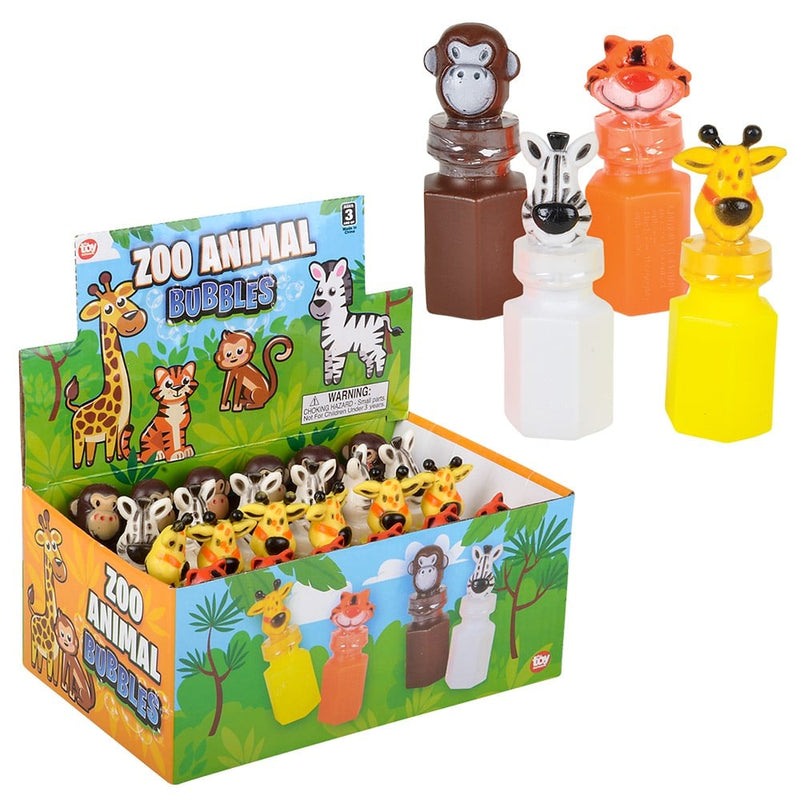 Zoo Animal Bubble Bottles (1 DZ)