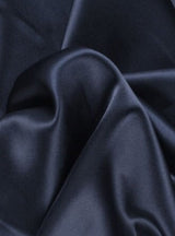 Navy Stretch Silk Satin