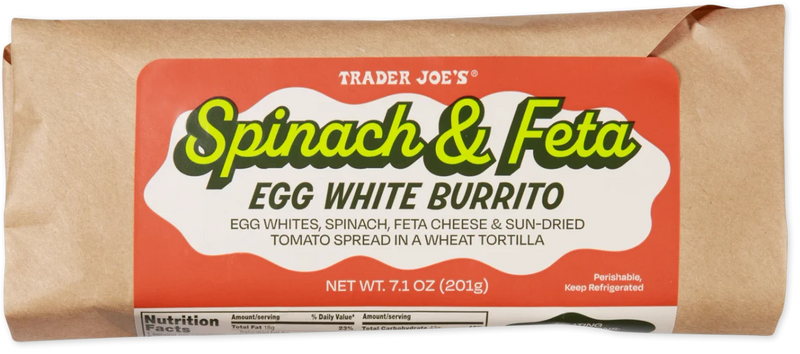 Spinach & Feta Egg White Burrito