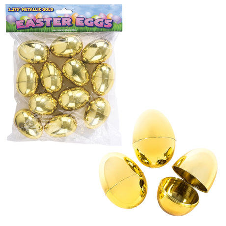 Metallic Gold Easter Eggs (1 DZ)