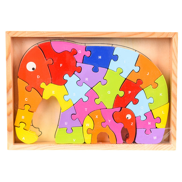 Wooden Elephant Letter Puzzle