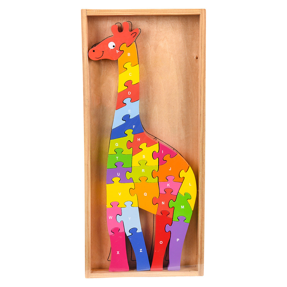 Wooden Giraffe Letter Puzzle