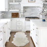 Soft Cozy Fuzzy Faux Fox Fur Area Rug/Carpet - Faux Fox Fur Area Rug, White Gray, 7'6" X 10'3" (1 Piece)