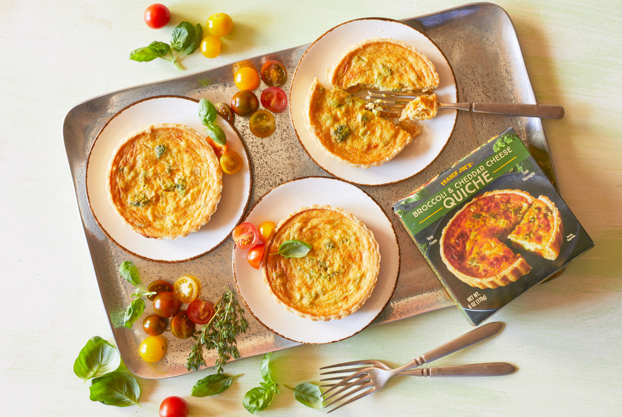 Broccoli & Cheddar Cheese Quiche Frozen Savory Breakfast Pie 6 Oz