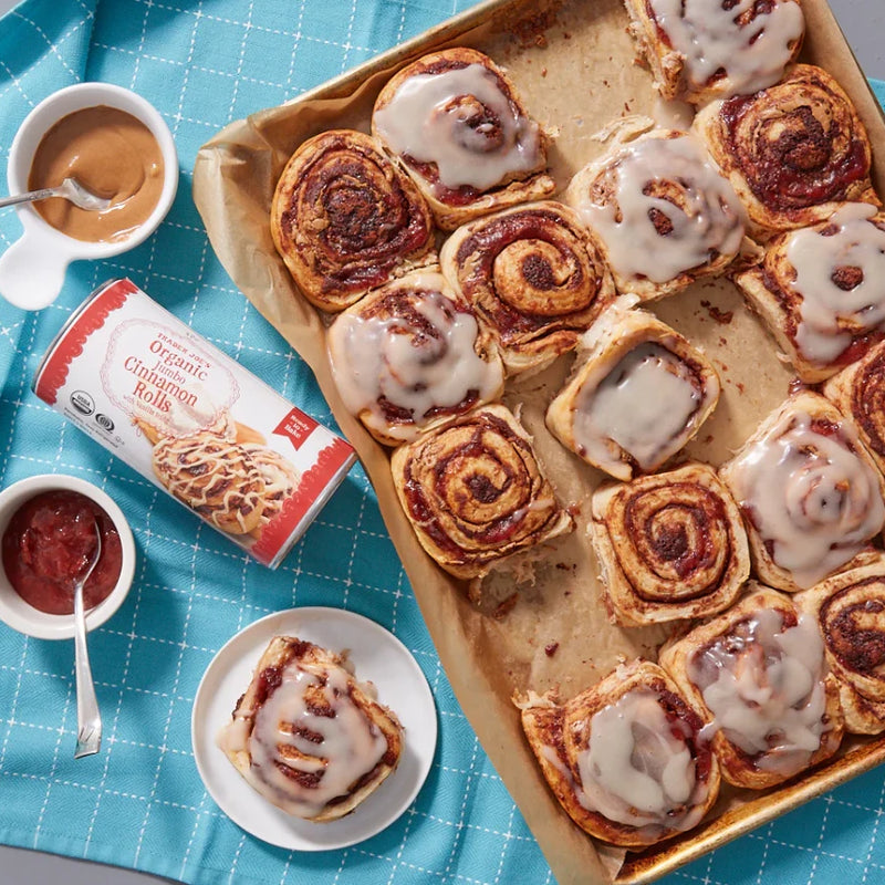 Organic Jumbo Cinnamon Rolls with Vanilla Icing