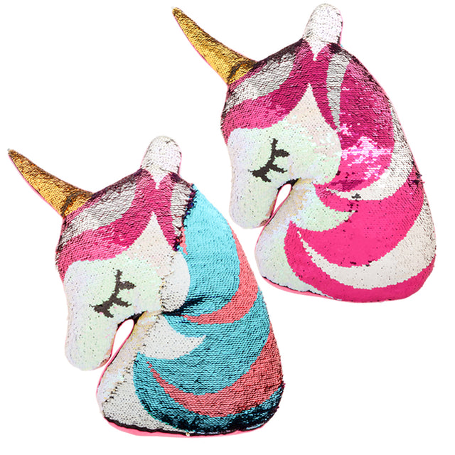 Plush Flip Sequin Unicorn Pillow (1 PC)