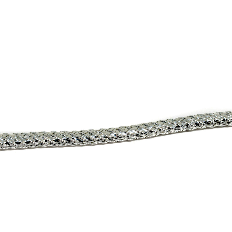 Braided Metallic Silver Cord