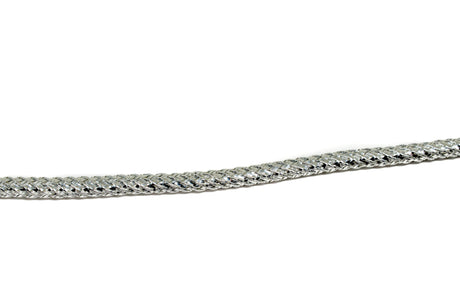 Braided Metallic Silver Cord