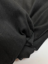 Black Cotton Elastane Twill