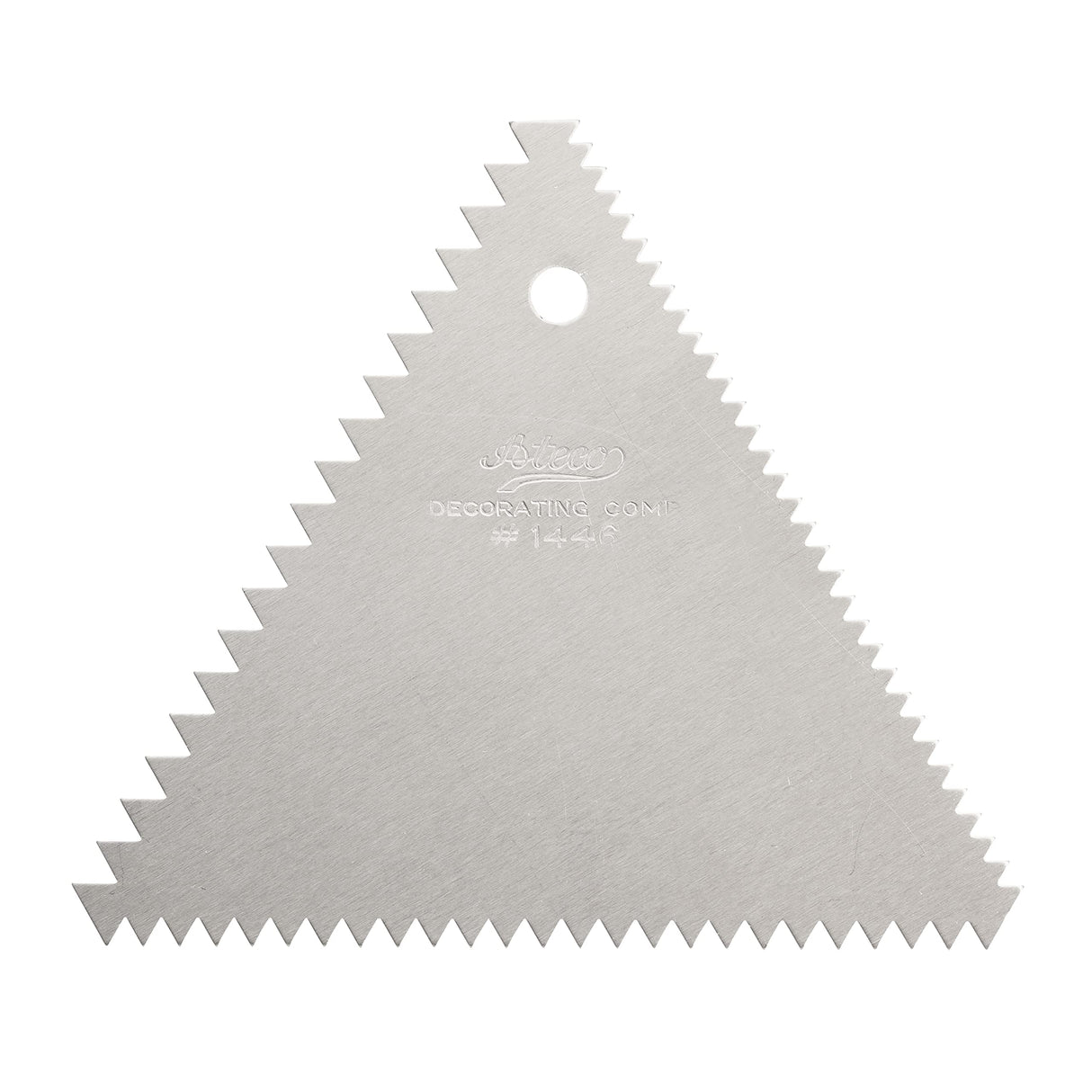 Ateco 1446 - 3 Sided Decorating Comb and 1447- 4 Sided Decorating Comb & Icing Smoother, 2 Pc Set,Silver