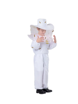 Kids beekeeper costume with jumpsuit and protective hat