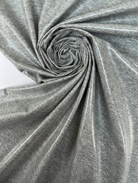 Cotton Knitted Fabric Melange Gray