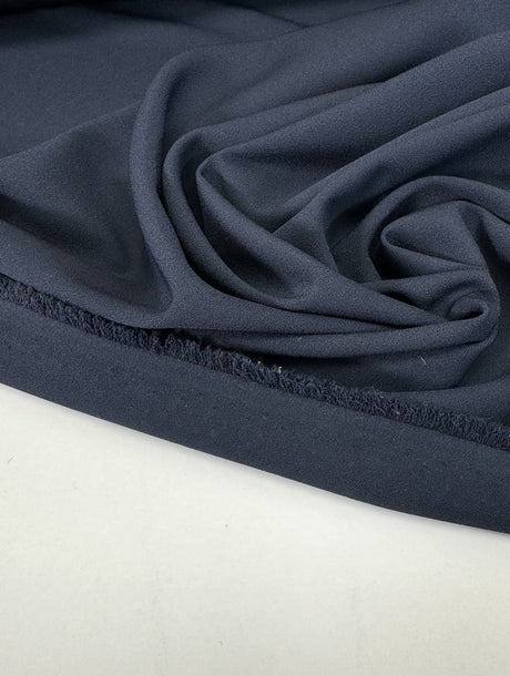 Blue Acetate Elastane Crepe