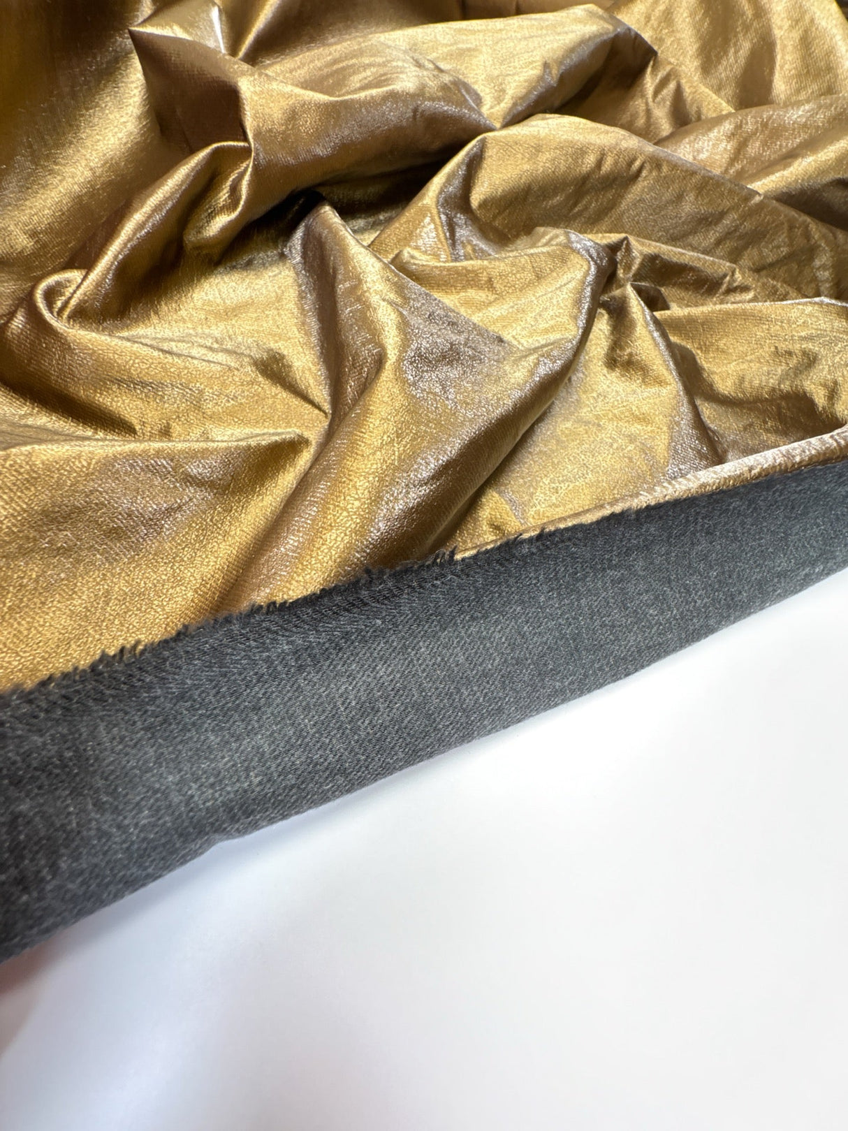 Cotton Blend Woven Gray Brown