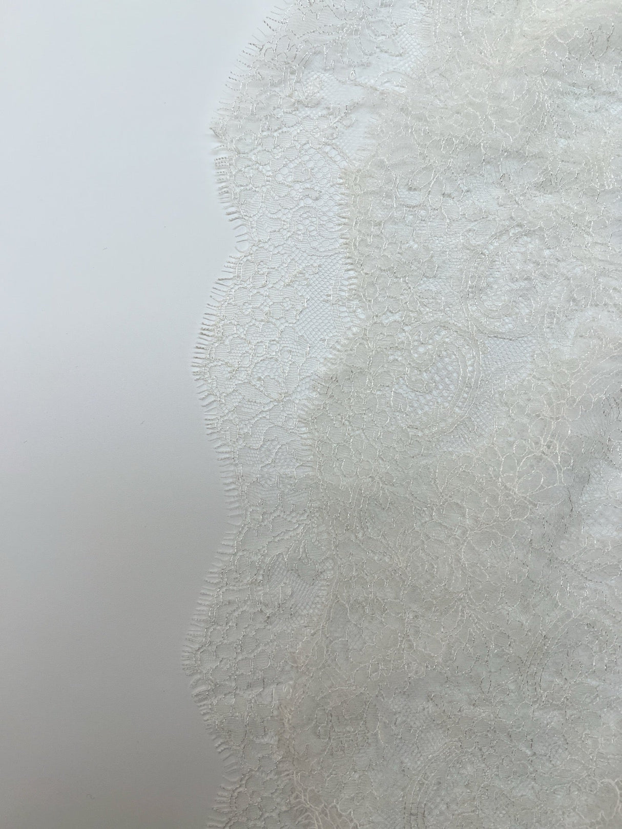 White Shade Floral Lace Polyamide Viscose