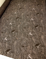 Italian Wool Abstract Printed Brown Fabric