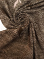 Italian Wool Abstract Printed Brown Fabric