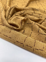 Acrylic Woven Printed Brown Beige Fabric
