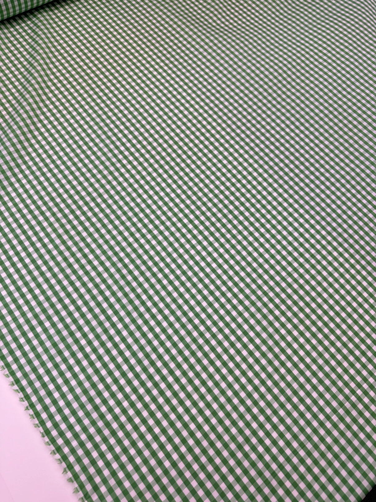 Cotton Poplin Checked Green