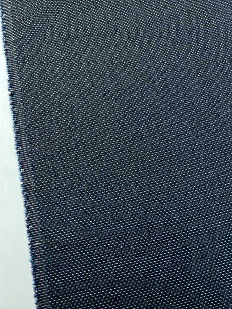 Wool Polka Dot Grey Blue Fabric