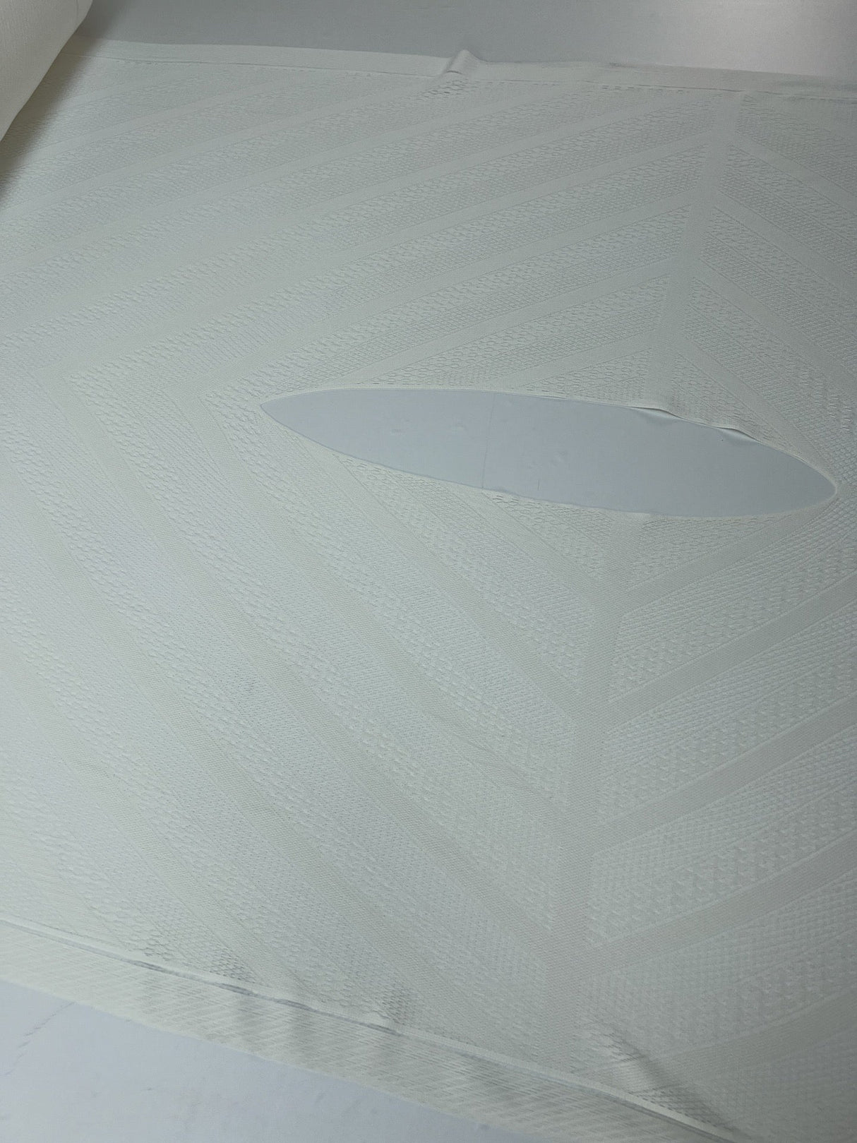 Polyamide Knitted Abstract White Fabric