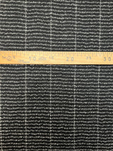 Wool Polyamid Gabardine Gray Black Striped