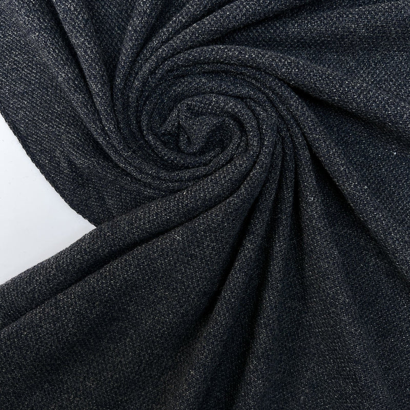 Wool Knitted Fabric Gray Blue