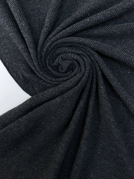 Wool Knitted Fabric Gray Blue