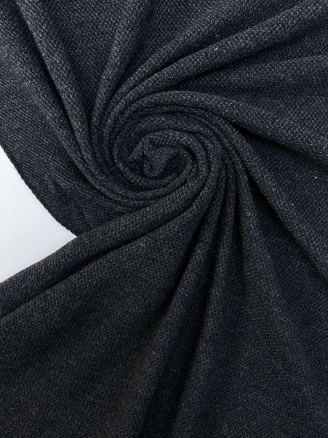 Wool Knitted Fabric Gray Blue